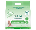 240pk Gaia Natural Baby Bamboo Baby Wipes