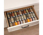 12pcs Spice Jars Set Condiment Storage Container Square Glass Containers Clear