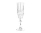 6x Lemon & Lime Crystal Deco 230ml Plastic Champagne Glass Sparkling Wine Flute