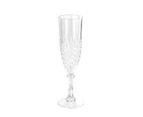 6x Lemon & Lime Crystal Deco 230ml Plastic Champagne Glass Sparkling Wine Flute