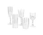 6x Lemon & Lime Crystal Deco 470ml/11cm Tumbler Water/Juice Outdoor Drink Cup