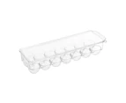 Boxsweden Crystal 14-Egg 36.5cm Container Fridge Organiser Tray Holder Clear
