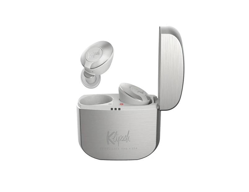 Klipsch T5 II True Wireless In-Ear Bluetooth Earphones/Earbuds w/ Case Silver