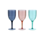 6x Lemon & Lime Palm Deco 400ml Wine Goblet Outdoor/Picnic Drinking Cup Assorted