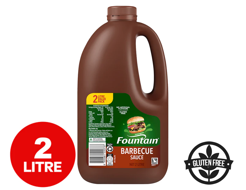 Fountain Barbecue Sauce Bottle Value Pack 2L