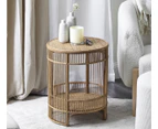 Cooper & Co. Harbour Bamboo Rattan Side Table - Natural
