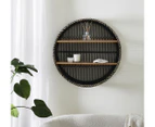 Cooper & Co. 61cm Bamboo Round Wall Shelf - Black