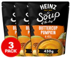 3 x Heinz Soup Of The Day Buttercup Pumpkin & Veg 430g