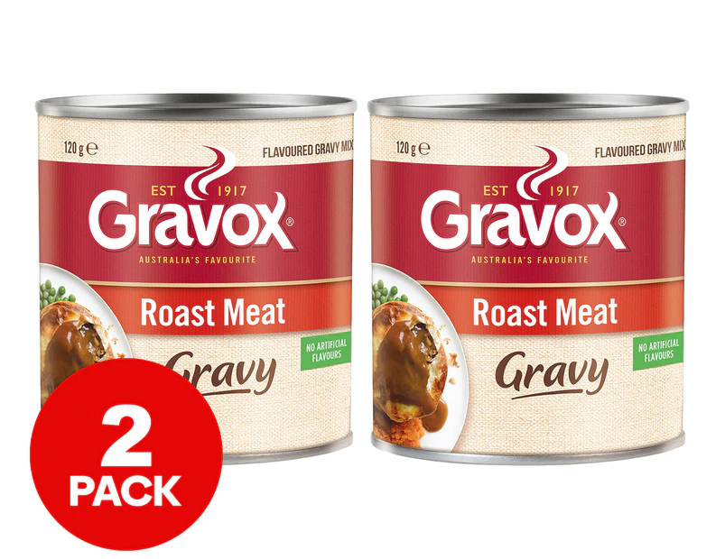 2 x Gravox Roast Meat Gravy Mix in Tin 120g