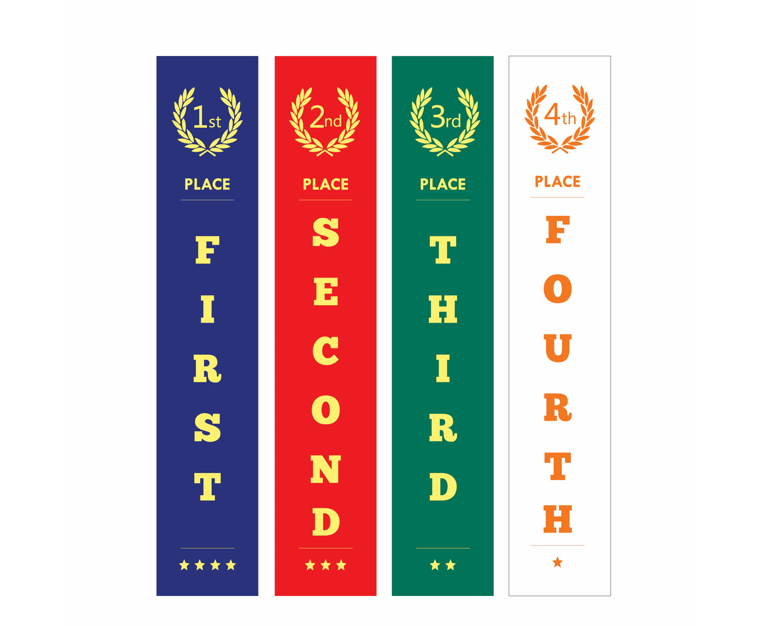 Place Ribbons - Pack of 100 - Third