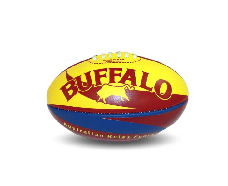 Buffalo Sports Soft Touch Team Colour Supporter Footballs - Midi Size - Maroon/Yellow/Blue