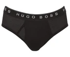Hugo Boss Men's Pure Cotton Fine Rib Traditional Briefs 5-Pack - Black