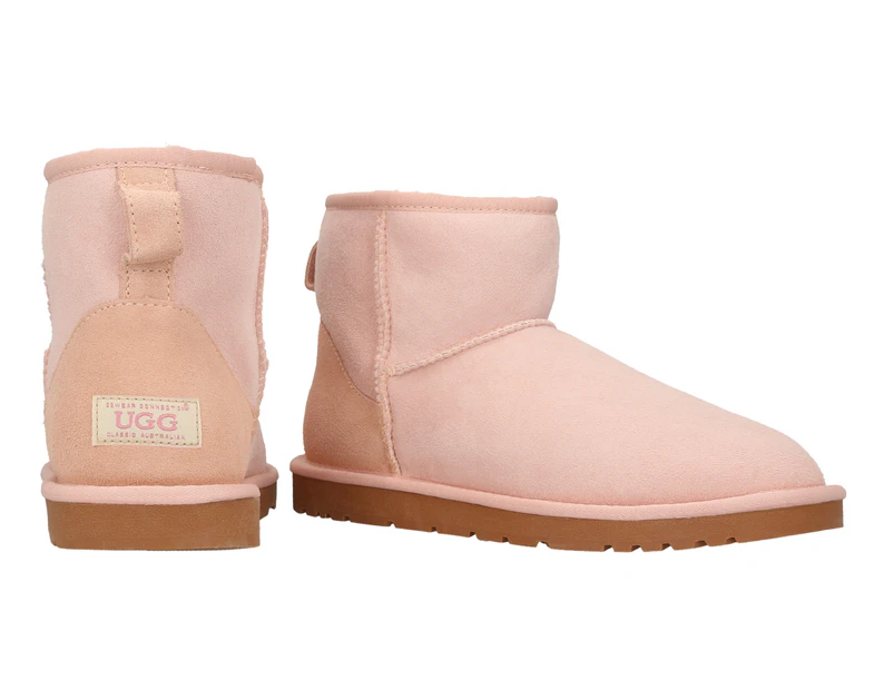 OZWEAR Connection Unisex Classic Mini Ugg Boots - Pink