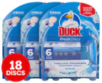 3 x 6pk Duck Toilet Fresh Discs Marine