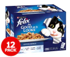 12 x FELIX As Good As It Looks Cat Food Ocean Menu 85g