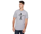 Ford Mustang Men's Signature Tee / T-Shirt / Tshirt - Grey Marle/Black