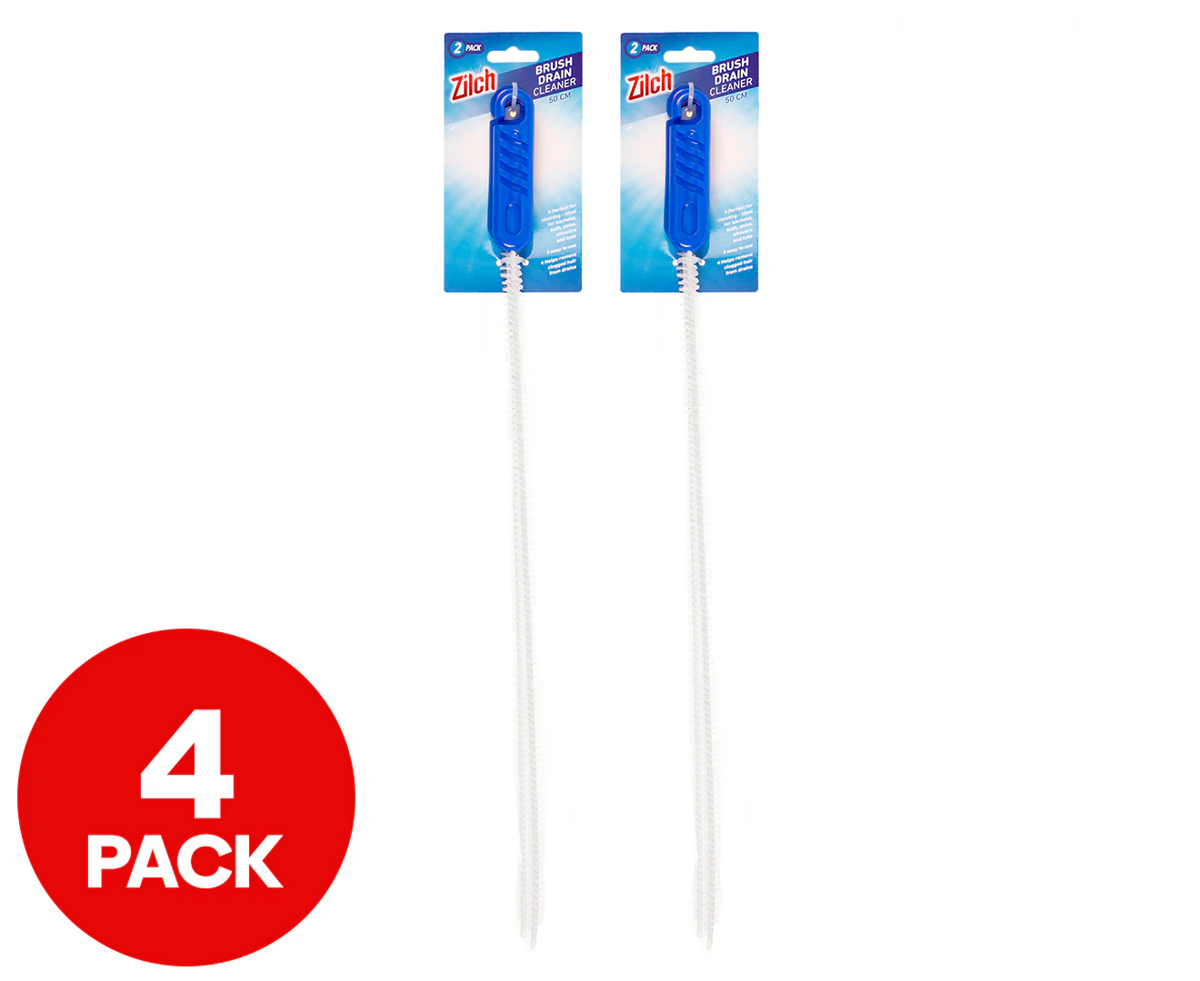 2 x 2pk Zilch Brush Drain Cleaner