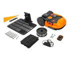 WORX 20V LANDROID 1500m2 Robotic Lawn Mower Kit w/ POWERSHARE Battery & Charger Base - WR150E