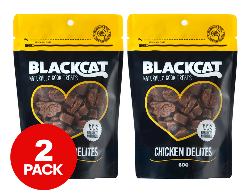 2 x Blackcat Chicken Delites Cat Treats 60g