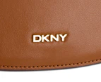 DKNY Winonna Leather Saddle Bag - Caramel/Gold