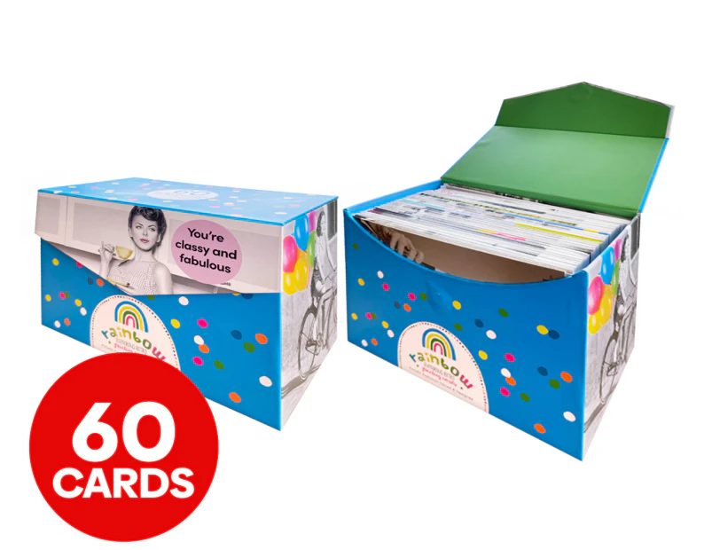 Cards Only Humorous Retro Birthday Cards Box Set 60-Pack