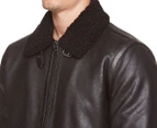 Calvin Klein Men's Faux Shearling Jacket - Black