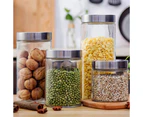 GLASS JARS w/ METAL LIDS 1250mL [12 Pack] Kitchen Storage Canisters Containers  Pantry Food Storage Container Glass Storage Jars with Screw Top Lid