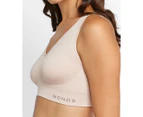 Bonds Women's Comfy Crop Bra - Petal Dust Heather