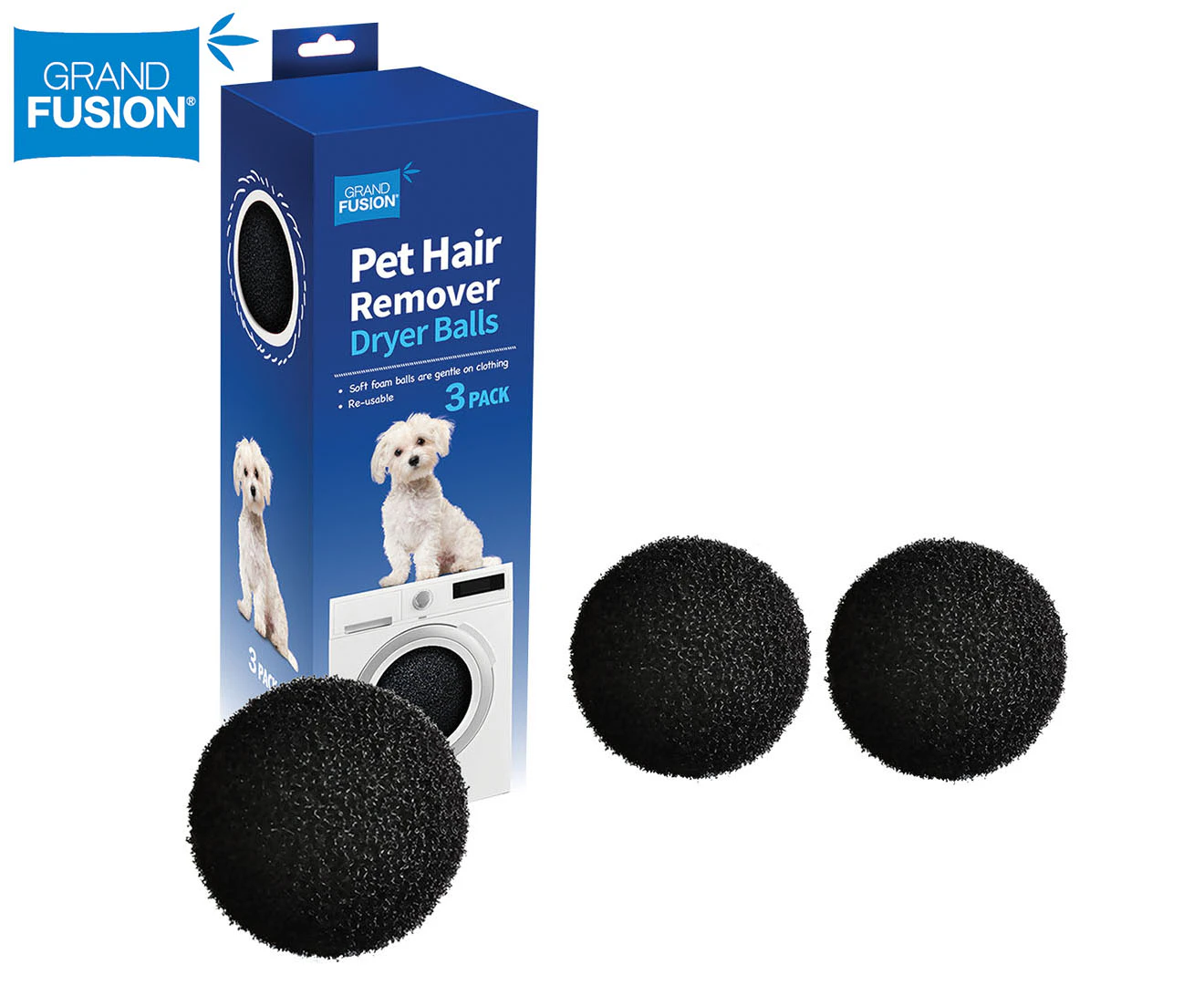 Grand Fusion Pet Hair Remover Dryer Balls 3-Pack