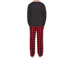 Upbeat Men's Classic Loungewear Set - Red/Black Heather