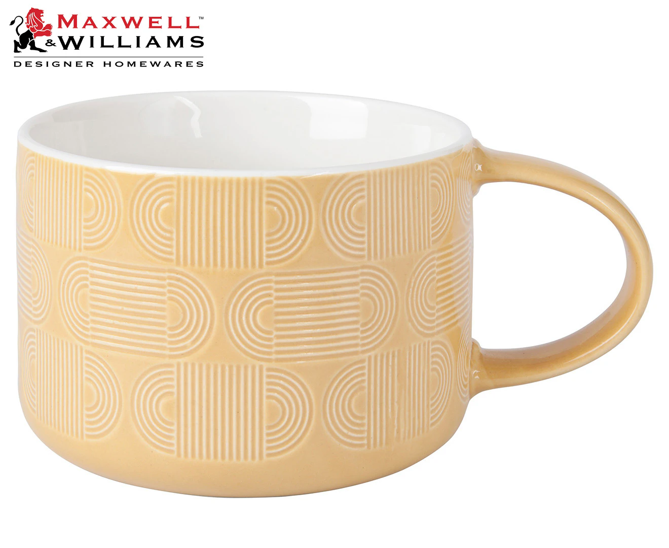 Maxwell & Williams 500mL Crest Jumbo Mug - Straw