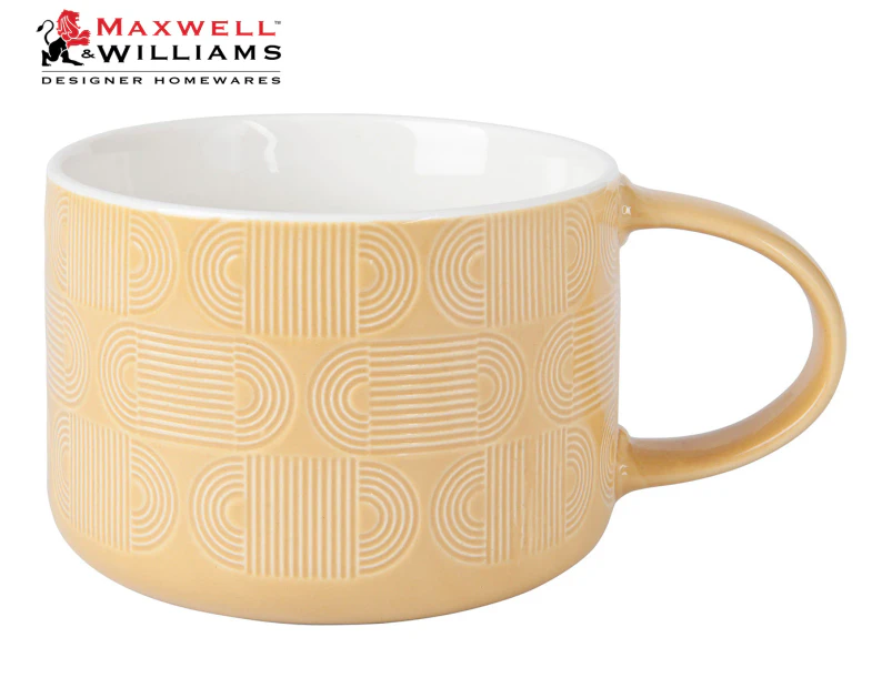 Maxwell & Williams 500mL Crest Jumbo Mug - Straw