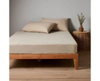 Arlo Stonewash Fitted Sheet - Neutral