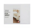 Target 250 Thread Count Polyester Cotton Flat Sheet - White