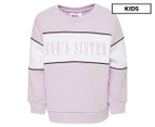 Eve's Sister Girls' Signature Crew Sweater - Lilac