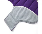Pet Reflective Warm Jacket Double-side Soft Fleece Dog Coat-L-Purple