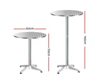 Gardeon Set of 4 Outdoor Bar Table Aluminium Round 70/110CM