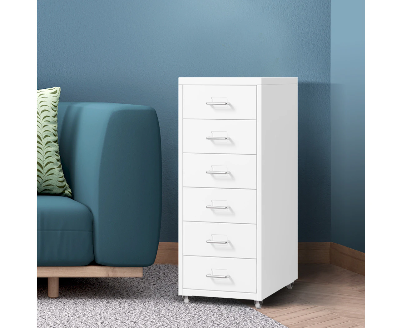 6 Tiers Steel Orgainer Metal File Cabinet With Drawers Office Furniture White