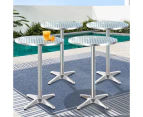 Gardeon Set of 6 Outdoor Bar Table Aluminium Round 70/110CM