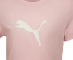 Puma Youth Girls' Power Graphic Tee / T-Shirt / Tshirt - Chalk Pink