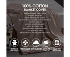 DreamZ 198x122cm Cotton Anti Anxiety Weighted Blanket Cover Protector Beige - Beige
