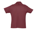 SOLS Mens Summer II Pique Short Sleeve Polo Shirt (Burgundy) - PC318