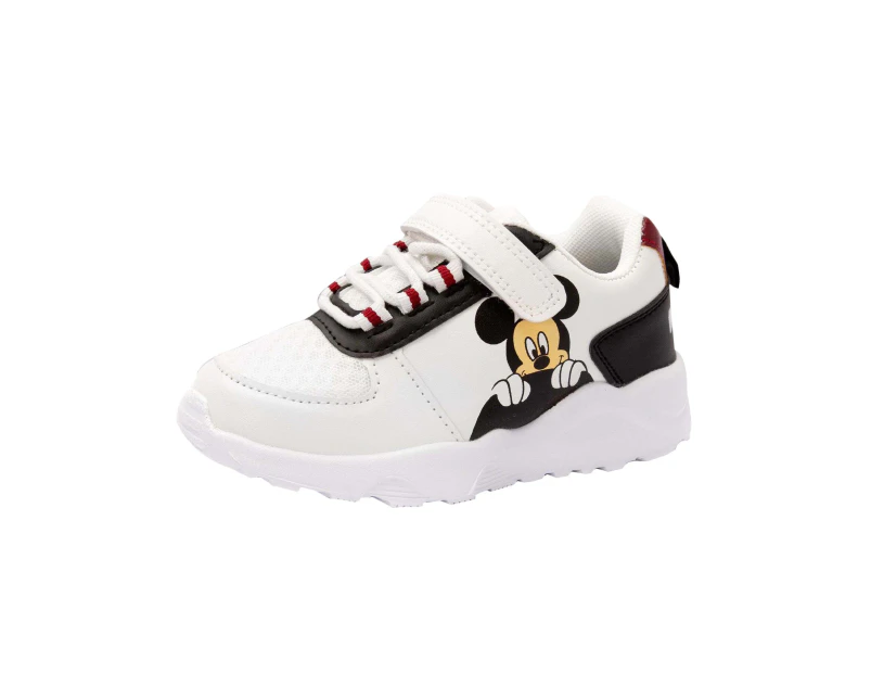 Disney Childrens/Kids Mickey Mouse Trainers (White/Black) - NS6590