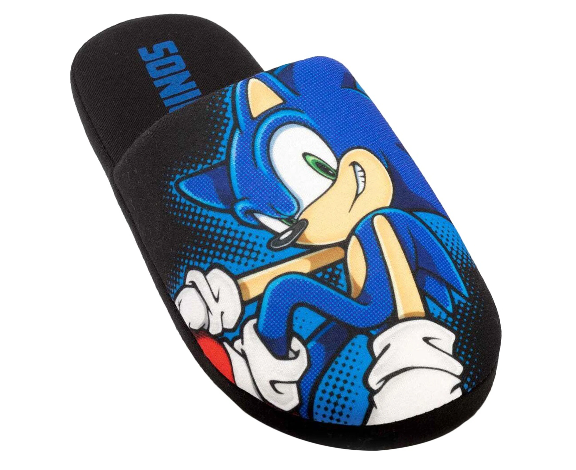 Sonic The Hedgehog Mens Slippers (Black) - NS6568