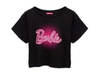 Barbie Womens Crop Top (Black/Neon Pink) - NS6652