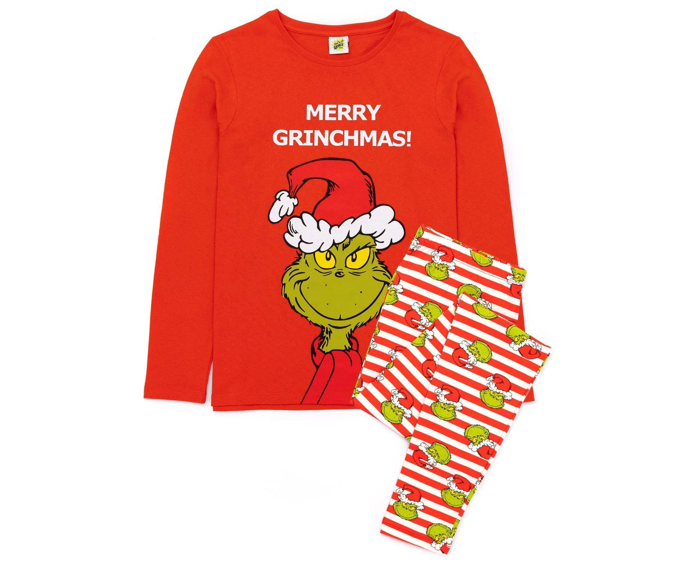 The Grinch Womens Christmas Pyjama Set (Red/Green/White) - NS6574