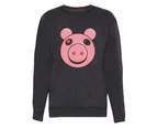 Piggy Girls Face Sweatshirt (Charcoal) - PG2012