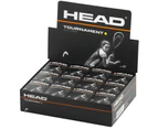 Head Tournament Squash Balls (Pack of 12) (Black) - RD1681