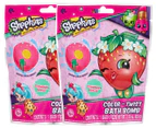 2 x Shopkins Color-Twist Bath Bomb Strawberry 60g