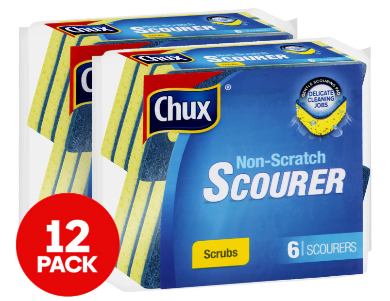2 x 6pk Chux Non-Scratch Scourer Scrubs